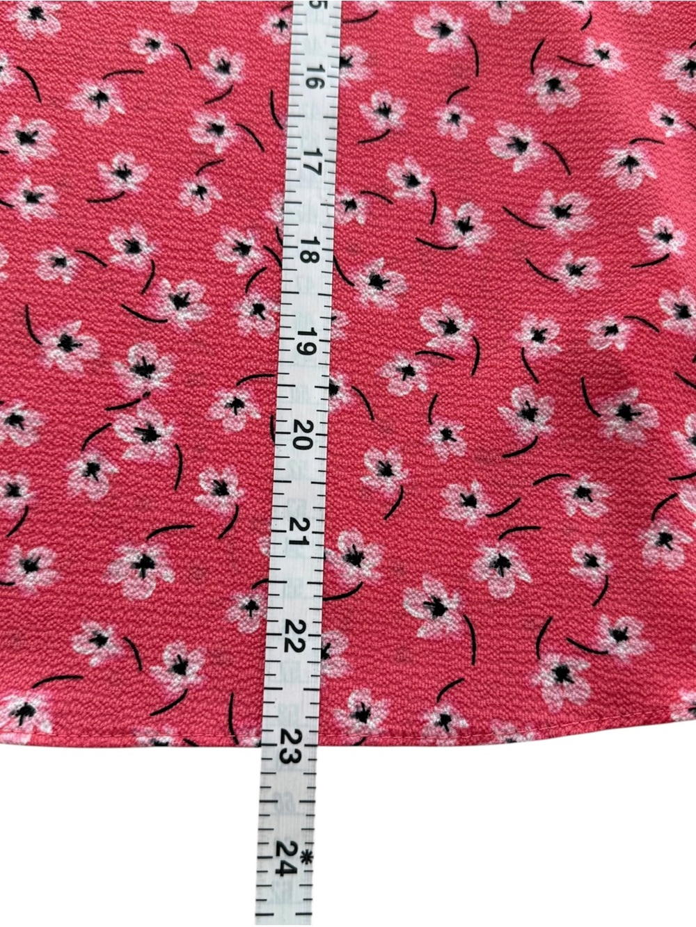 CeCe Coral Floral Ruffle Neck Blouse Tie Front Elbow Sleeve Blouse - Picture 6 of 9